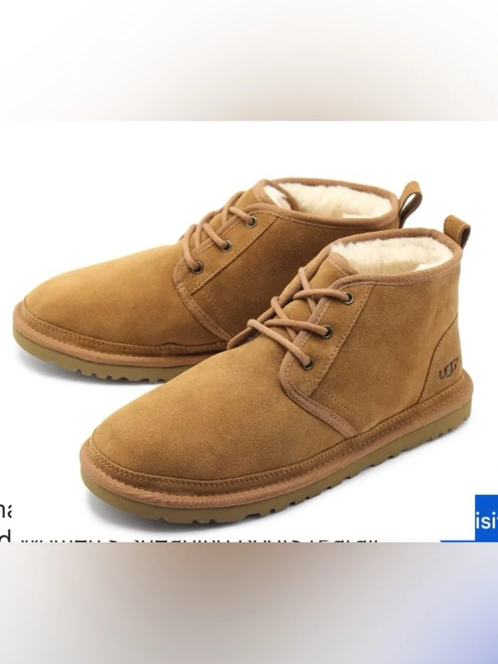 UGG Neumel Men's Chestnut Tan Suede Lace Up Chukka Boots Size 10